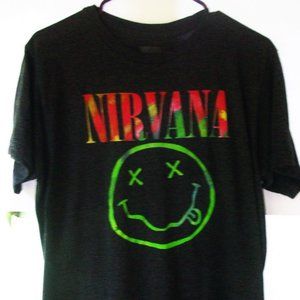 NIRVANA GRAY TSHIRT SIZE L GRUNGE ROCK